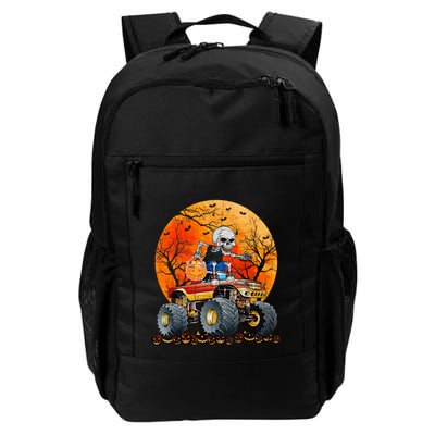 Skeleton Monster Truck Moon Candy Halloween Backpack