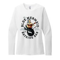 Sailor Mermaid Tattoo Guitar Playing Dive Bar Music Pinup Womens CVC Long Sleeve Shirt