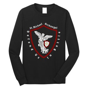 Saint Michael The Archangel Defend Us In Battle Long Sleeve Shirt