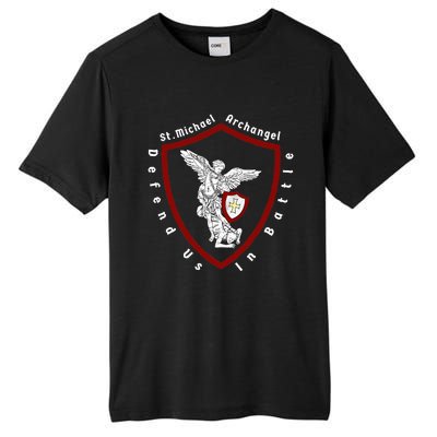 Saint Michael The Archangel Defend Us In Battle Tall Fusion ChromaSoft Performance T-Shirt