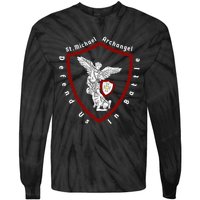 Saint Michael The Archangel Defend Us In Battle Tie-Dye Long Sleeve Shirt