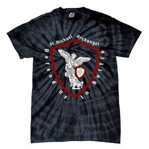 Saint Michael The Archangel Defend Us In Battle Tie-Dye T-Shirt