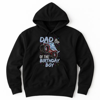 Shark Monster Truck S For Men, Dad Of Birthday Boy Hoodie