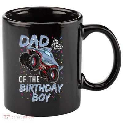 Shark Monster Truck S For Men, Dad Of Birthday Boy 11oz C Handle Ceramic Mug