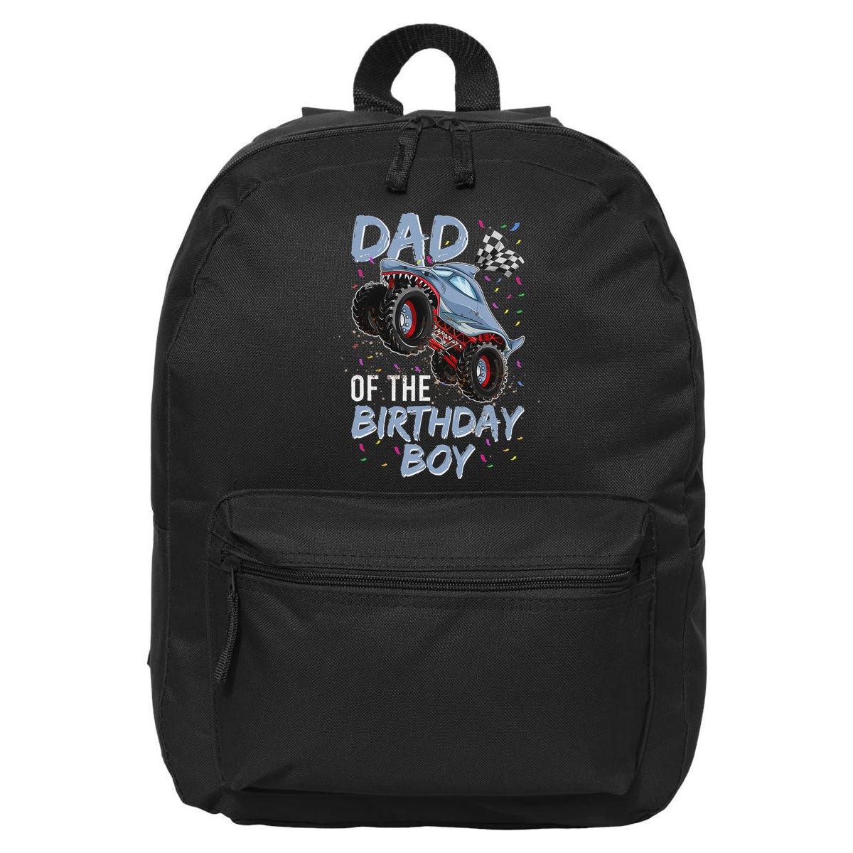 Shark Monster Truck S For Men, Dad Of Birthday Boy 16 in Basic Backpack