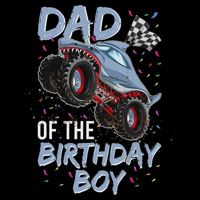 Shark Monster Truck S For Men, Dad Of Birthday Boy 16 in Basic Backpack