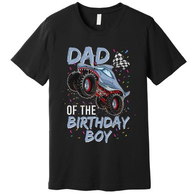 Shark Monster Truck S For Men, Dad Of Birthday Boy Premium T-Shirt