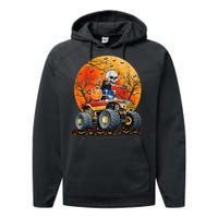 Skeleton Monster Truck Moon Candy Halloween Performance Fleece Hoodie