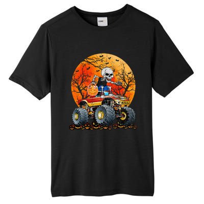 Skeleton Monster Truck Moon Candy Halloween Tall Fusion ChromaSoft Performance T-Shirt