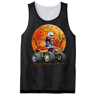 Skeleton Monster Truck Moon Candy Halloween Mesh Reversible Basketball Jersey Tank