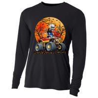 Skeleton Monster Truck Moon Candy Halloween Cooling Performance Long Sleeve Crew