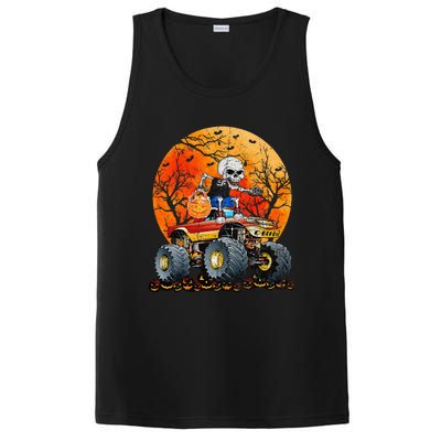 Skeleton Monster Truck Moon Candy Halloween PosiCharge Competitor Tank