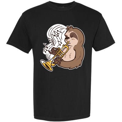 Sloth Musical Trumpet Garment-Dyed Heavyweight T-Shirt