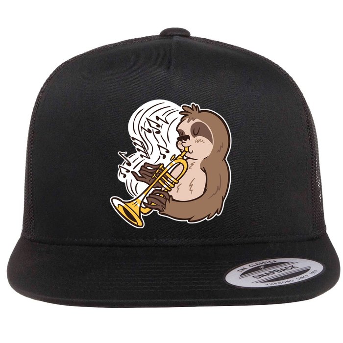 Sloth Musical Trumpet Flatbill Hat