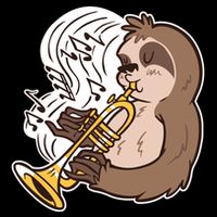 Sloth Musical Trumpet Flatbill Hat