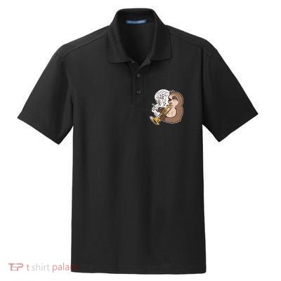 Sloth Musical Trumpet Dry Zone Grid Polo