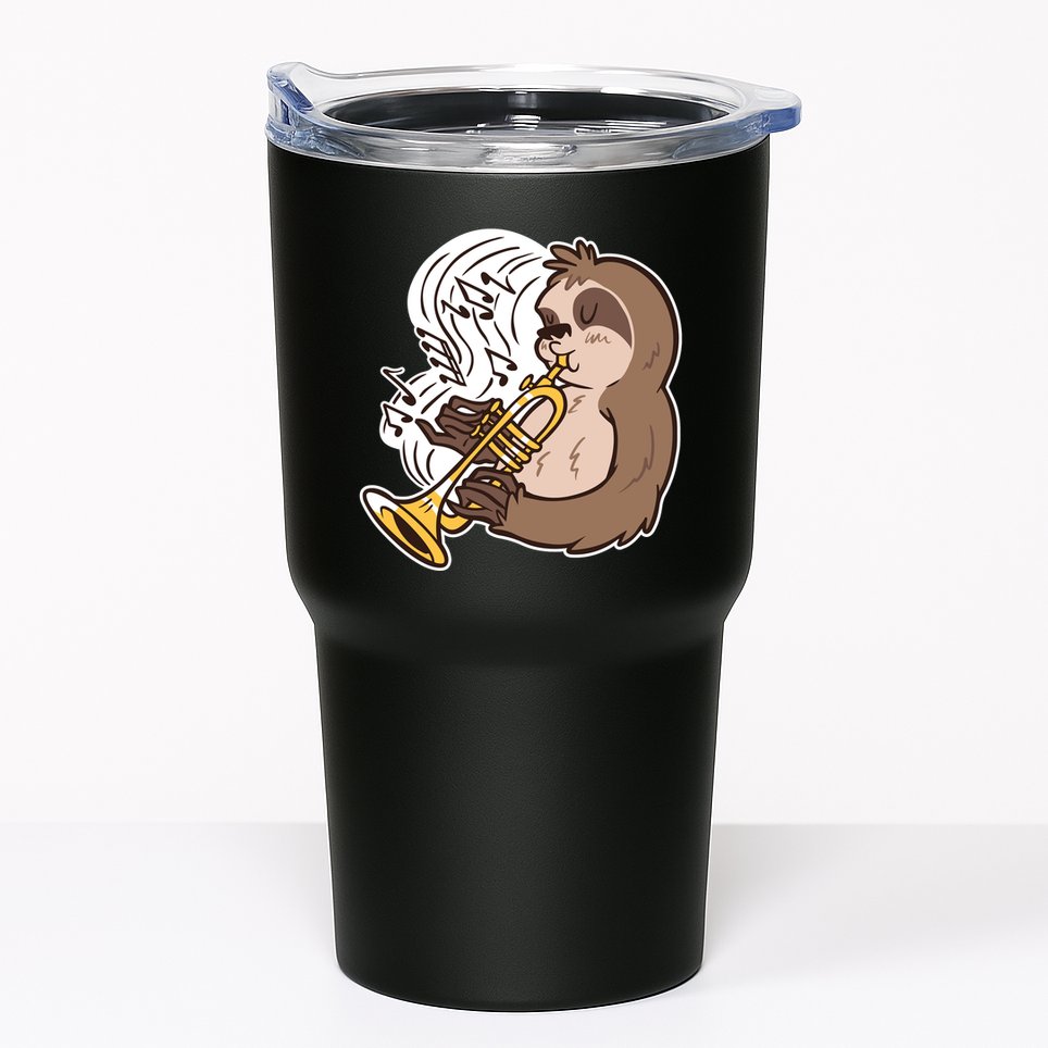 Sloth Musical Trumpet Tumbler