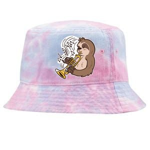 Sloth Musical Trumpet Tie-Dyed Bucket Hat