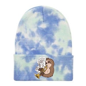 Sloth Musical Trumpet Tie Dye 12in Knit Beanie