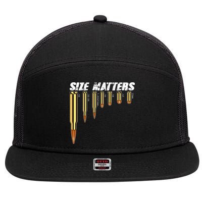 Size Matters Types Of Bulllets 7 Panel Mesh Trucker Snapback Hat