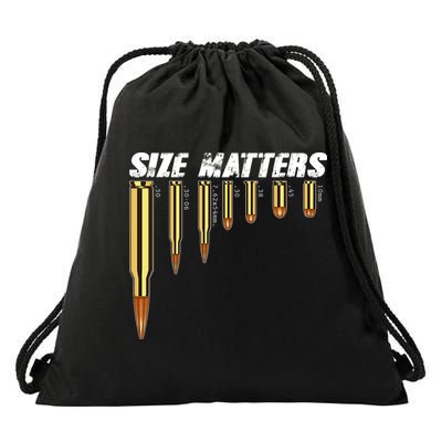 Size Matters Types Of Bulllets Drawstring Bag