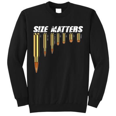 Size Matters Types Of Bulllets Tall Sweatshirt