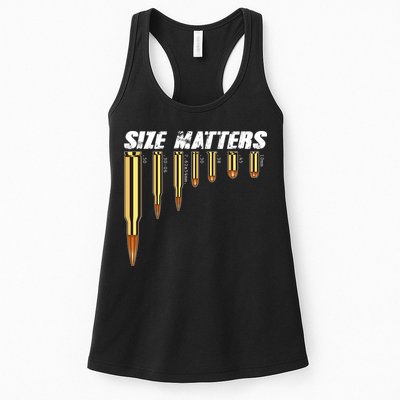 Size Matters Types Of Bulllets Womens Tank Top