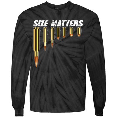 Size Matters Types Of Bulllets Tie-Dye Long Sleeve Shirt