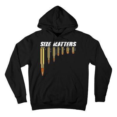 Size Matters Types Of Bulllets Tall Hoodie