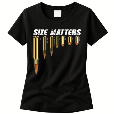 Size Matters Types Of Bulllets Womens T-Shirt