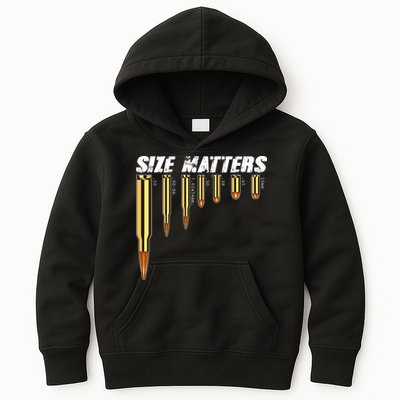 Size Matters Types Of Bulllets Kids Hoodie