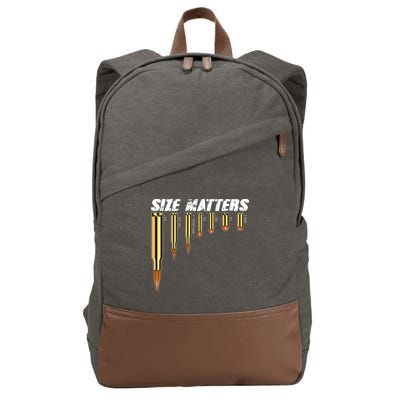 Size Matters Types Of Bulllets Cotton Canvas Backpack