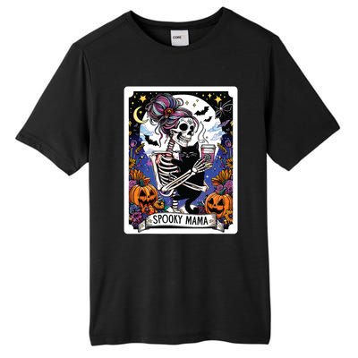 Spooky Mama Tarot Card Halloween Mom Skull Mama Black Cat Tall Fusion ChromaSoft Performance T-Shirt