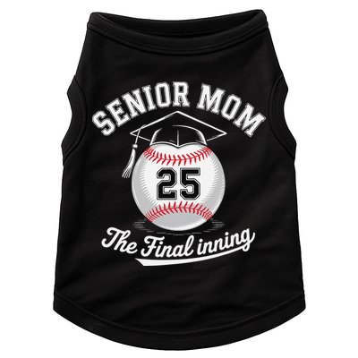 Senior Mom The Final Inning Baseball Mom Women Doggie Tank