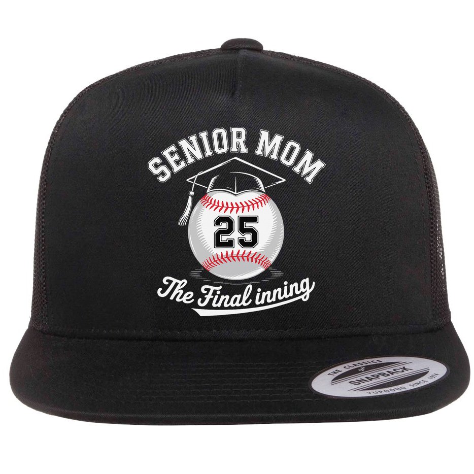 Senior Mom The Final Inning Baseball Mom Women Flat Bill Trucker Hat