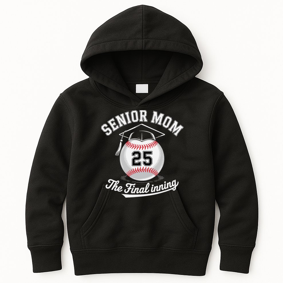Senior Mom The Final Inning Baseball Mom Women Kids Hoodie
