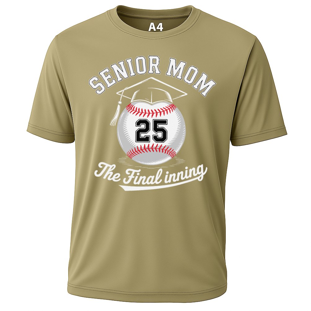 Senior Mom The Final Inning Baseball Mom Women Cooling Performance Crew T-Shirt