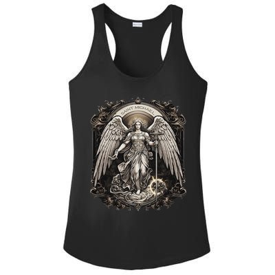 St Michael The Archangel Catholic Saint Religious Ladies PosiCharge Competitor Racerback Tank