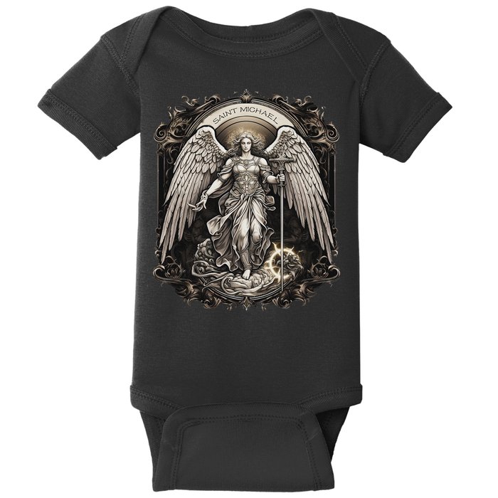 St Michael The Archangel Catholic Saint Religious Baby Bodysuit