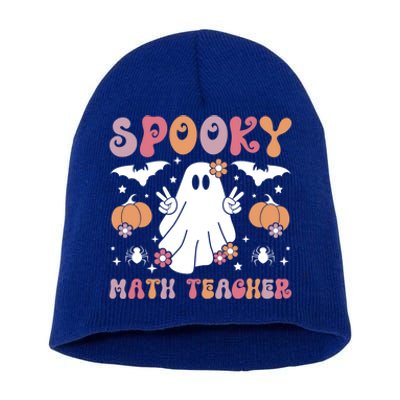 Spooky Math Teacher Halloween Mathematics Teacher Gift Short Acrylic Beanie