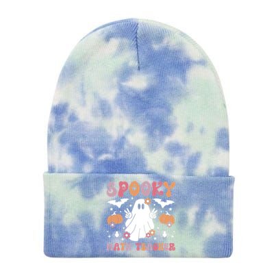 Spooky Math Teacher Halloween Mathematics Teacher Gift Tie Dye 12in Knit Beanie