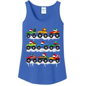 Santa Monster Truck Christmas Squad Group Ladies Essential Tank