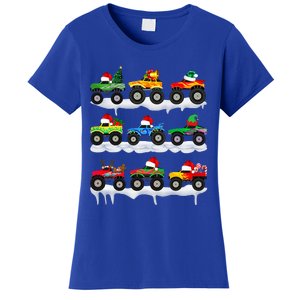 Santa Monster Truck Christmas Squad Group Women's T-Shirt