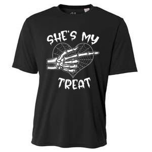 Shes My Treat Funny Halloween Matching Couple Boyfriend Cooling Performance Crew T-Shirt