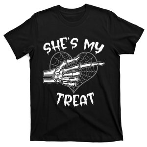 Shes My Treat Funny Halloween Matching Couple Boyfriend T-Shirt