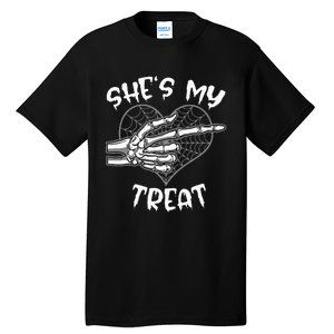 Shes My Treat Funny Halloween Matching Couple Boyfriend Tall T-Shirt