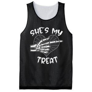 Shes My Treat Funny Halloween Matching Couple Boyfriend Mesh Reversible Basketball Jersey Tank