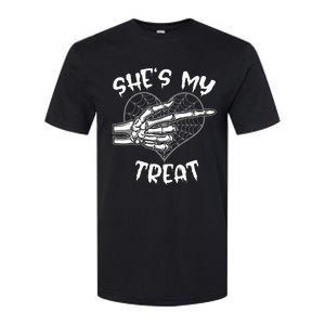 Shes My Treat Funny Halloween Matching Couple Boyfriend Softstyle CVC T-Shirt