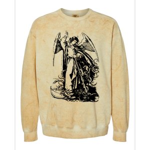 St Michael The Archangel Angel Colorblast Crewneck Sweatshirt