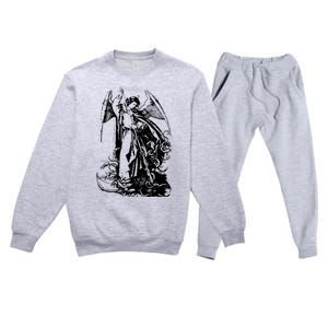 St Michael The Archangel Angel Premium Crewneck Sweatsuit Set